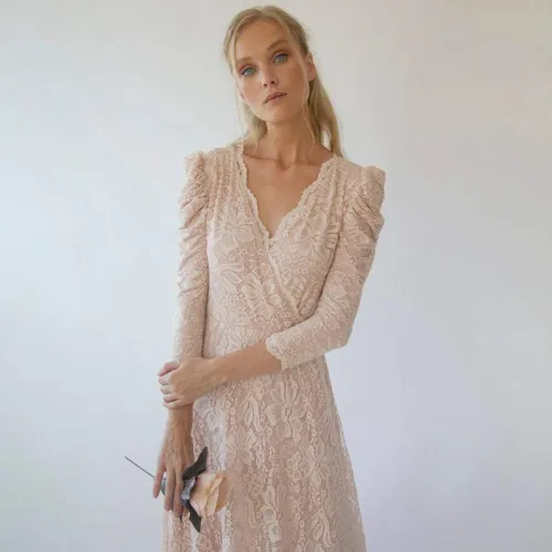 Blush Celeste – Romantic Lace Wedding Dress  4
