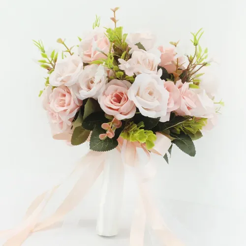 Elegant Bridal Bouquet with Artificial Roses  3