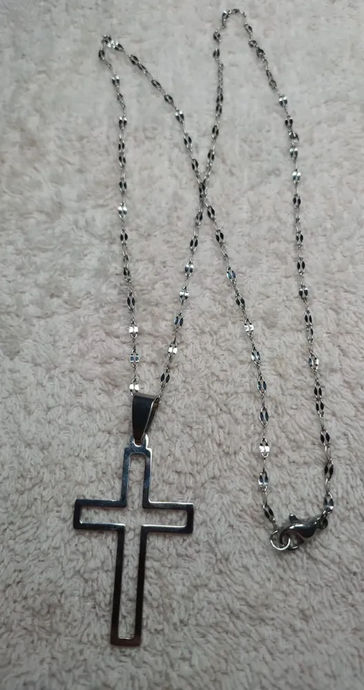 Collar Cruz de Acero Quirúrgico (50cm)