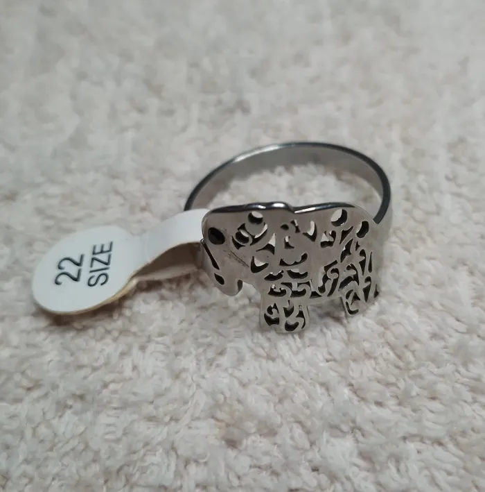 Anillo de Acero Quirúrgico Diseño de Elefante 