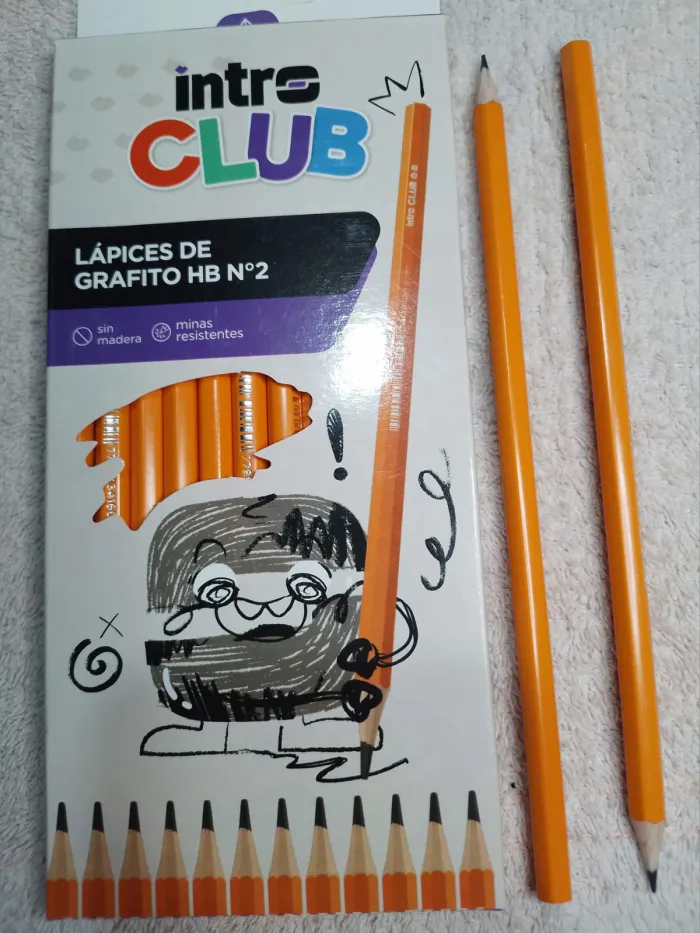 Lápices de Grafito HB N°2 Intro Club