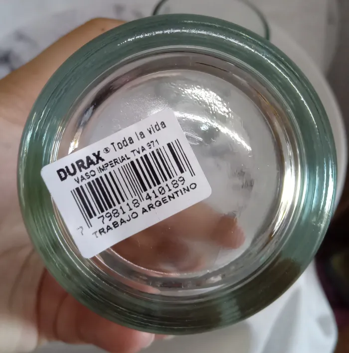 VASOS X 6 DE VIDRIO MARCA DURAX