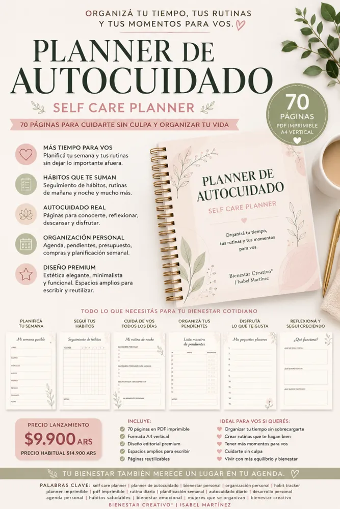   ❤️ PLANNER DE AUTOCUIDADO  SELF CARE PLANNER