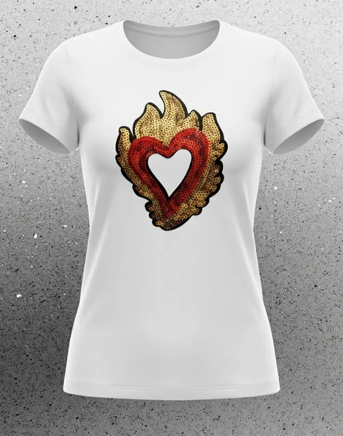 Polera CORAZON LENTEJUELAS 