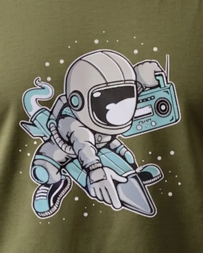 Polera ASTRONAUTA TURQUESA 2
