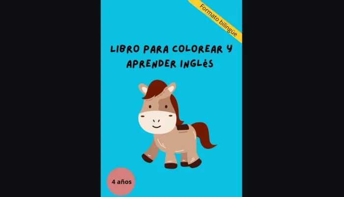 Libro para colorear y aprender inglés 