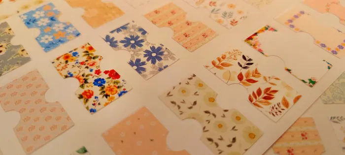 Etiquetas floreadas