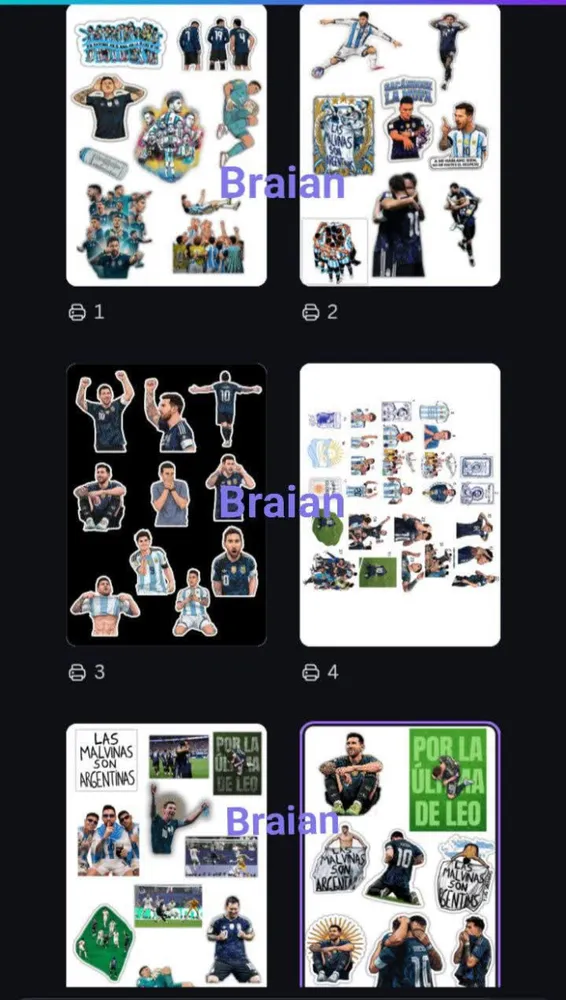 Stickers seleccion argentina🇦🇷
