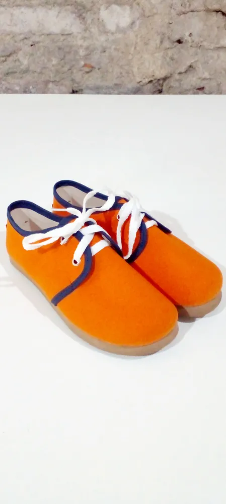 Alpargatas con cordones Naranja y azul