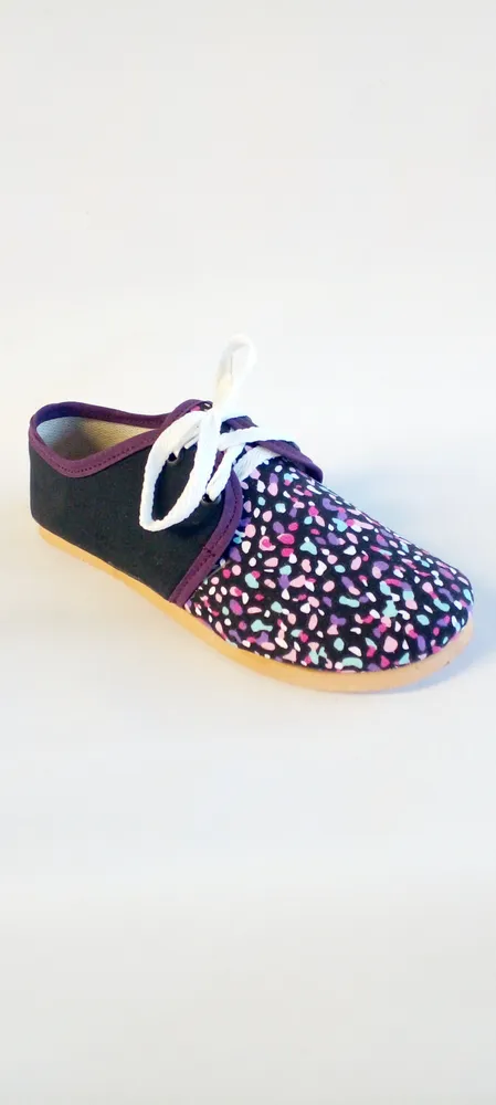 Alpargatas con cordones Negro y pintas