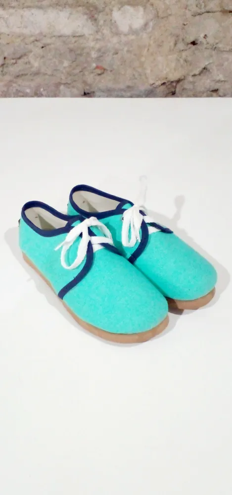 Alpargatas con cordones Turquesa y azul