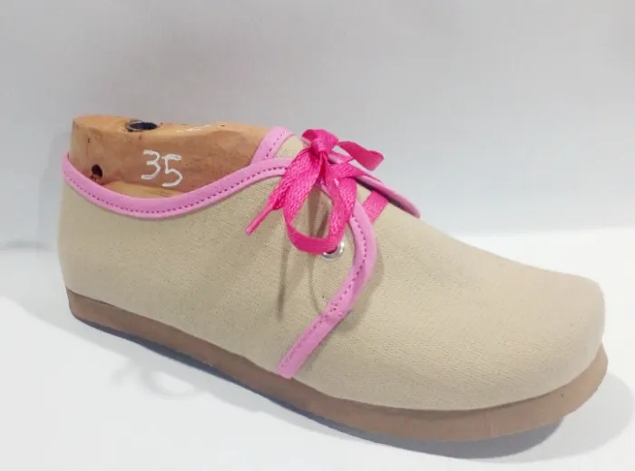 Alpargatas con cordones color Beige 