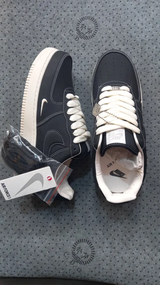Nike Air Force 1 Low Negra Blancas G5 Lujo 2