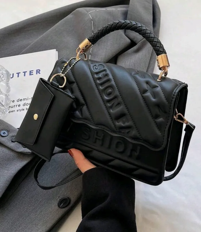Cartera Negra con tarjetero 
