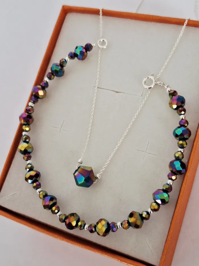 Conjunto Elenita cadena, dije y pulsera