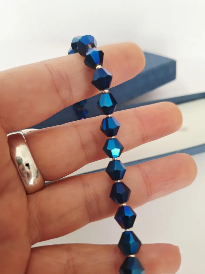 Cristal checo azul 6mm 2