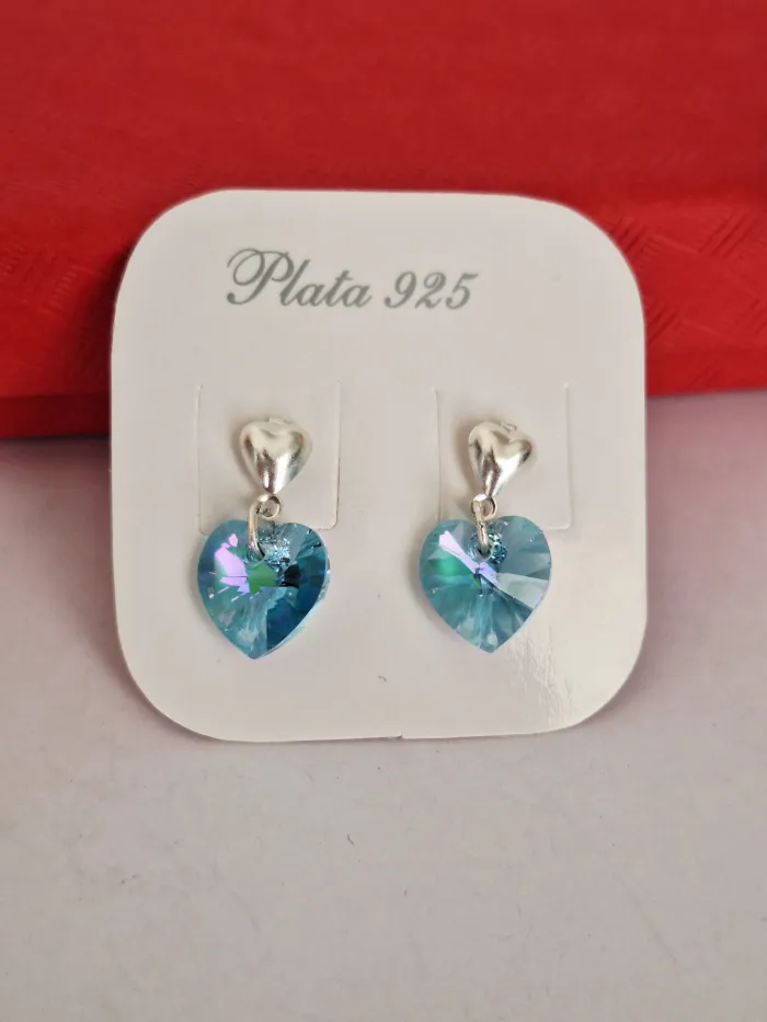 Aros cristal corazón