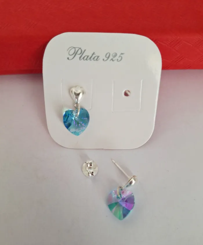 Aros cristal corazón 2