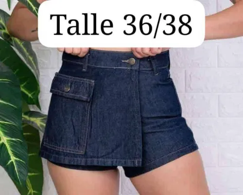 Short pollera de jeans 