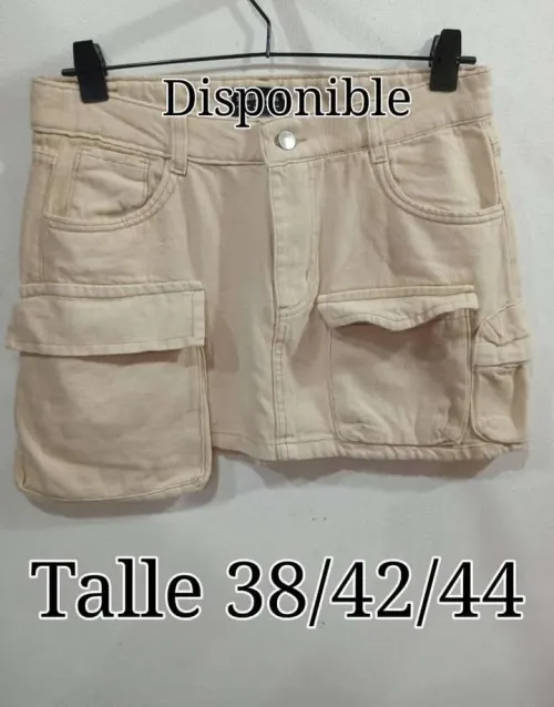 Pollerita de jeans cargo