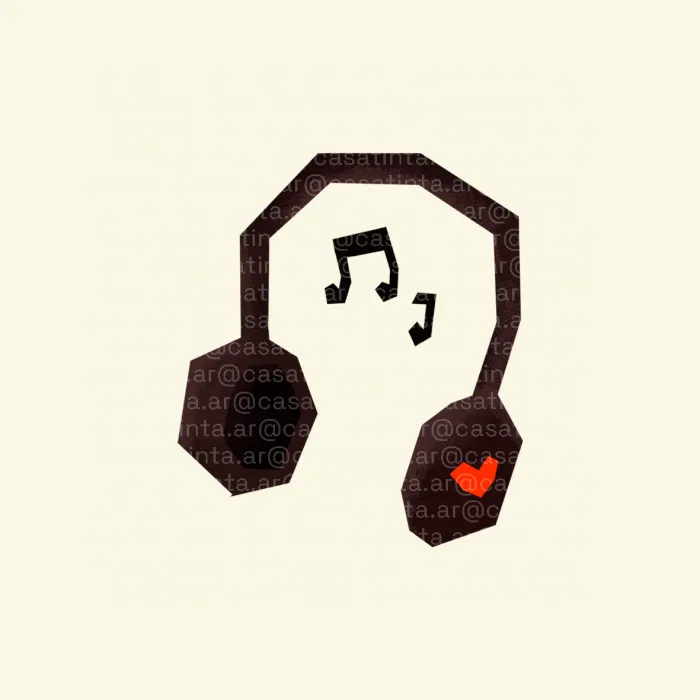 sticker Auriculares Love