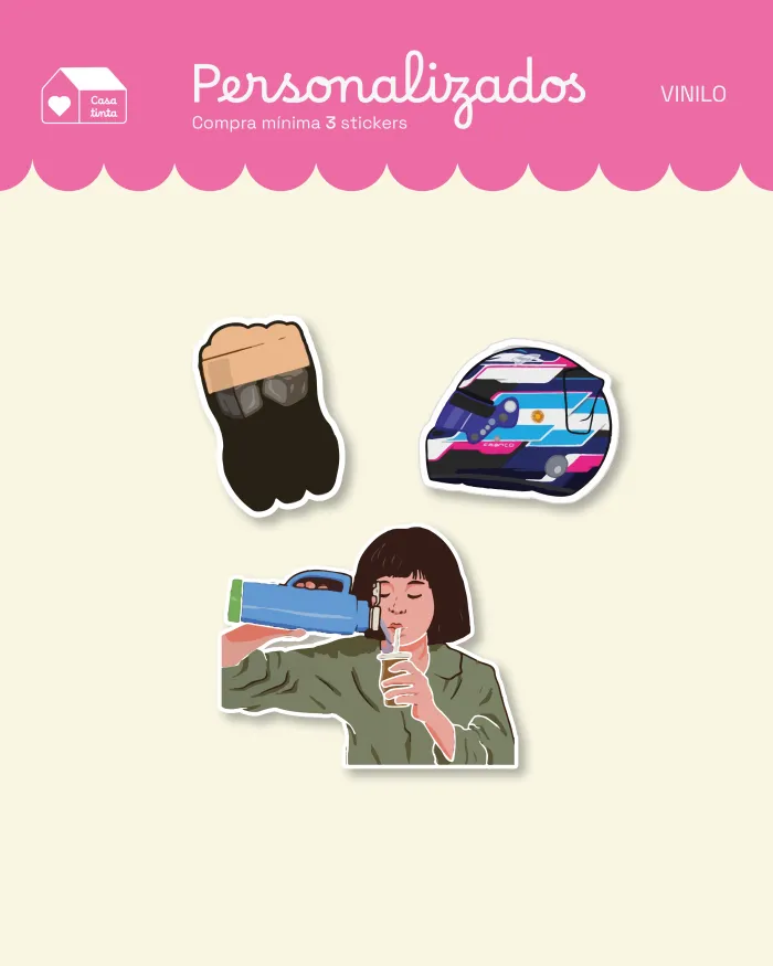 Stickers personalizados Vinilo (x 3 unidades)