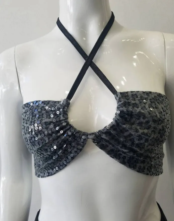 Top Multiuso Animal Print Lentejuelas "Cassie" 