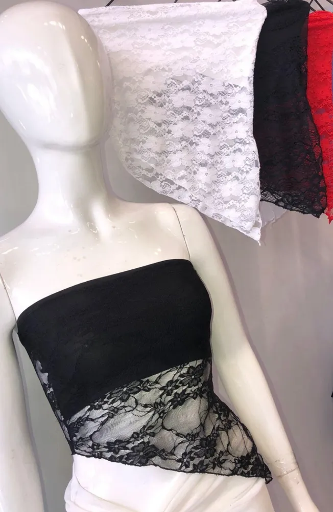 Top de encaje un pico 