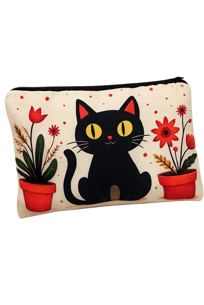 Neceser gato y plantas 15*22 