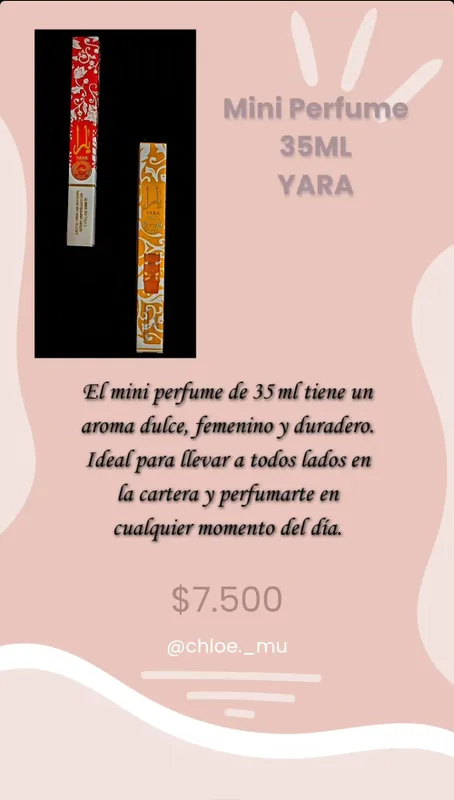 Mini perfume YARA para cartera  2