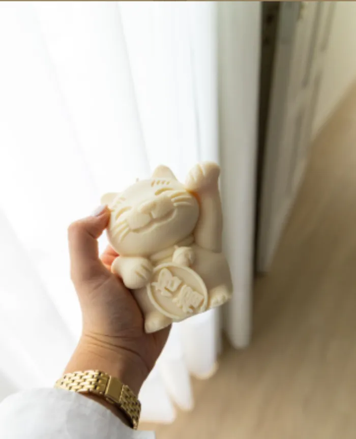 Vela Decorativa Gatito de la Suerte 