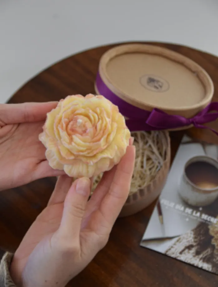 Vela Decorativa Flor Peonia XL