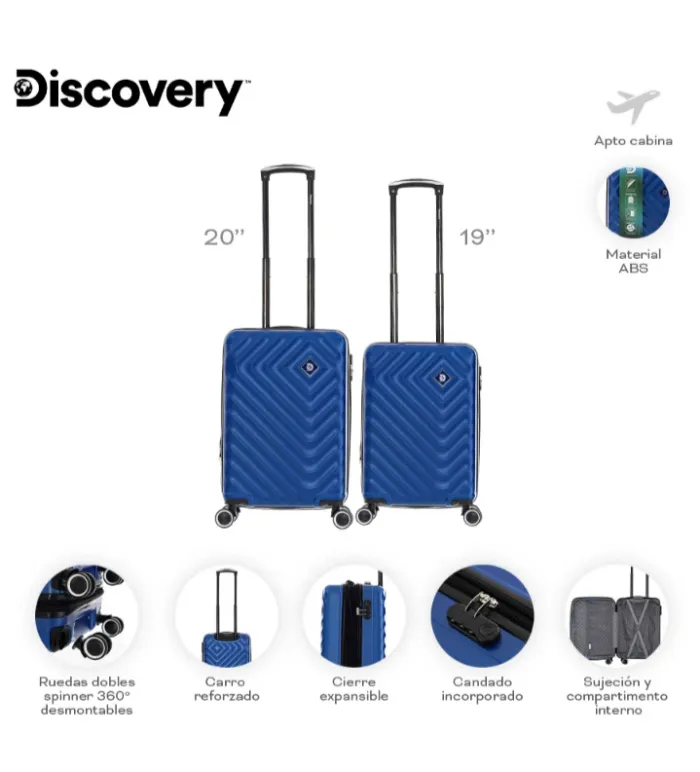 SET X 2 VALIJAS  DISCOVERY 19" y 20"