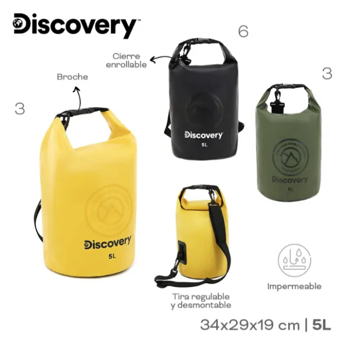 BOLSO ESTANCO- IMPERM, SEGURO, RESIST- DISCOVERY
