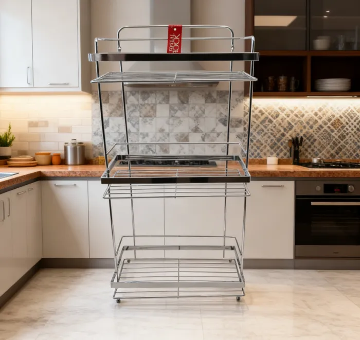 ESTANTE ORGANIZADOR 3 PISOS CROMADO  (META