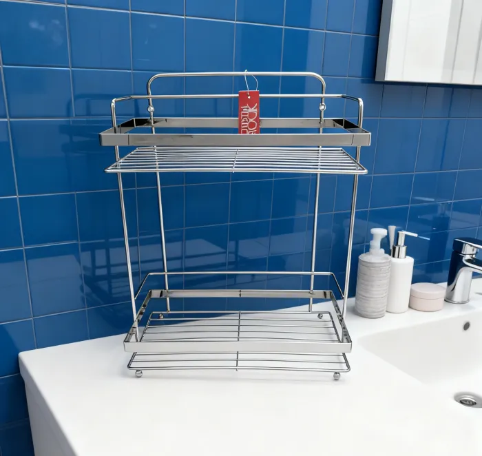 ESTANTE ORGANIZADOR 2 PISOS CROMADO 