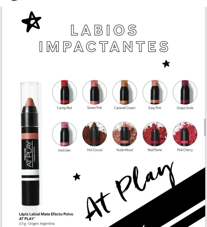 Lápiz Labial Mate Efecto Polvo AT PLAY