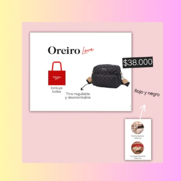 Morral Oreiro Love 18×26×7 cm 2