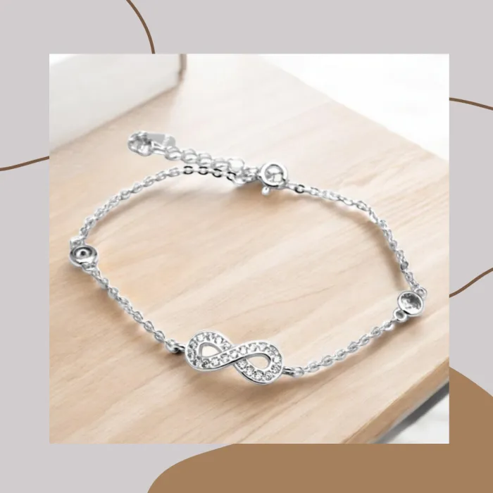 Pulsera Plata 925 infinito 17 a 20 cm