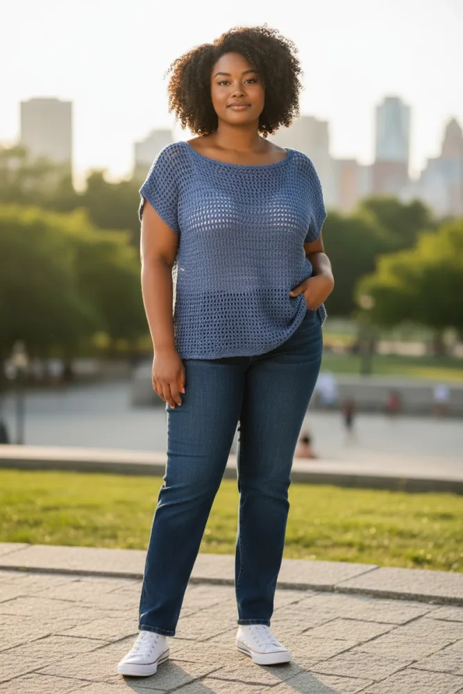 Remera tejida crochet