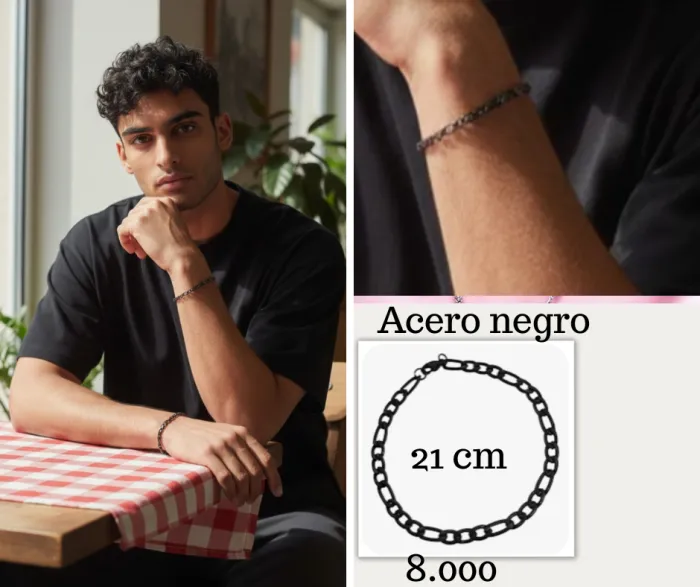 Pulsera de Acero Negro