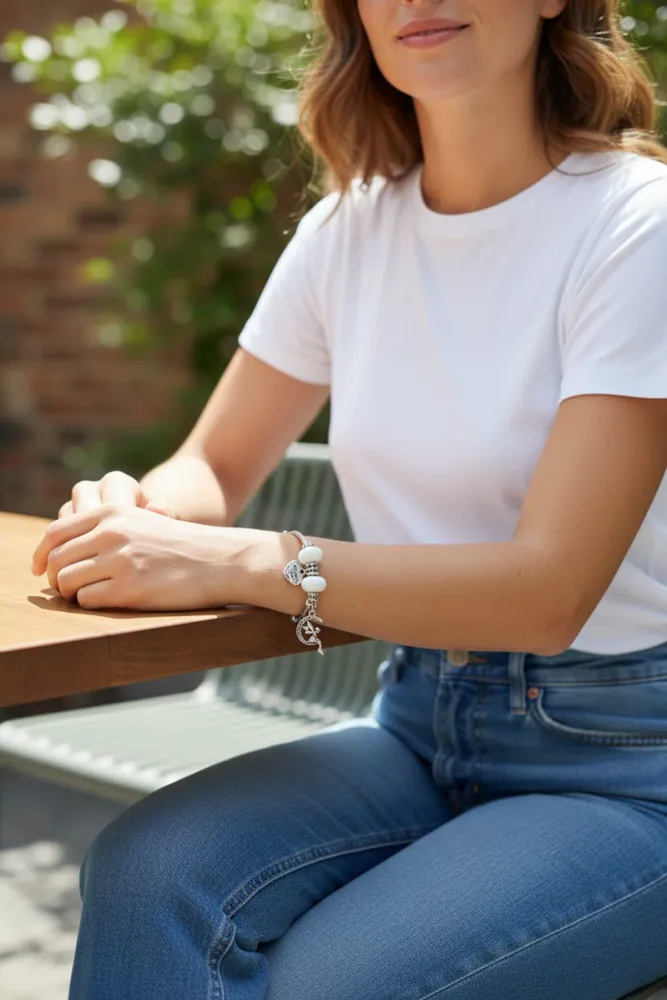 Pulsera de Acero con Charms 2