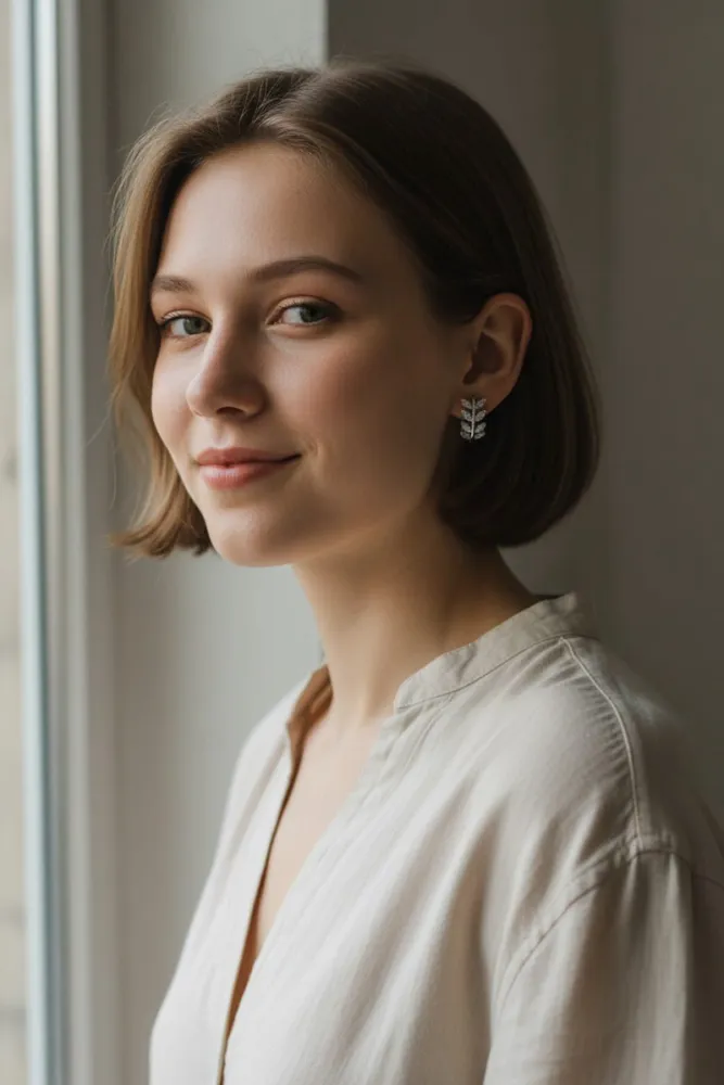 Aros de acero blanco con brillo 2