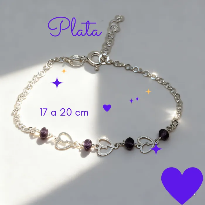 Pulsera de Plata con Amatistas