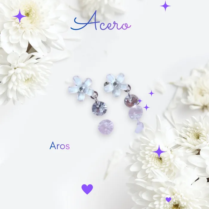 Aros de Acero con Flores 