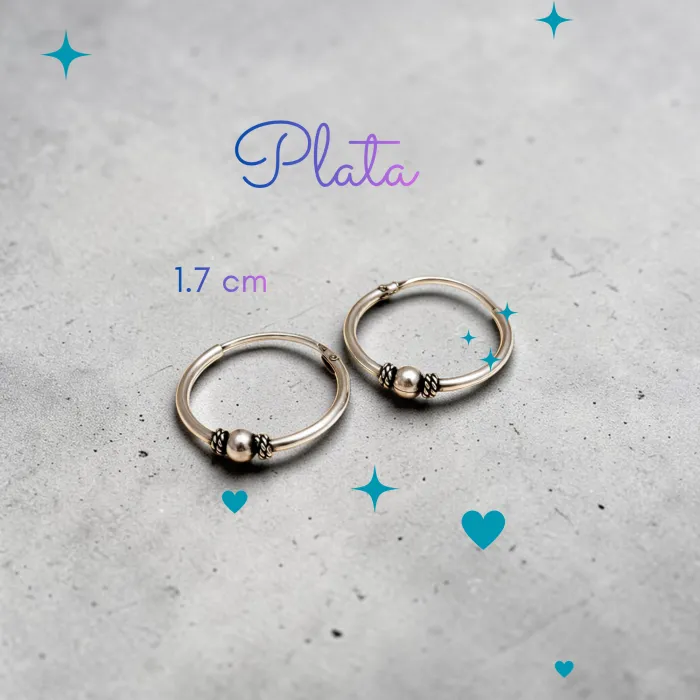 Aros de Plata 1.7 cm