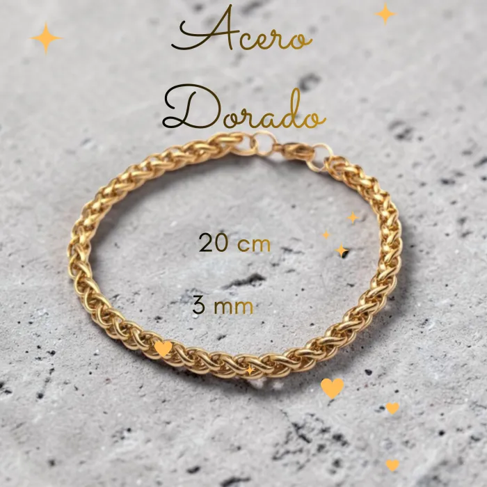 Pulsera de Acero Dorado