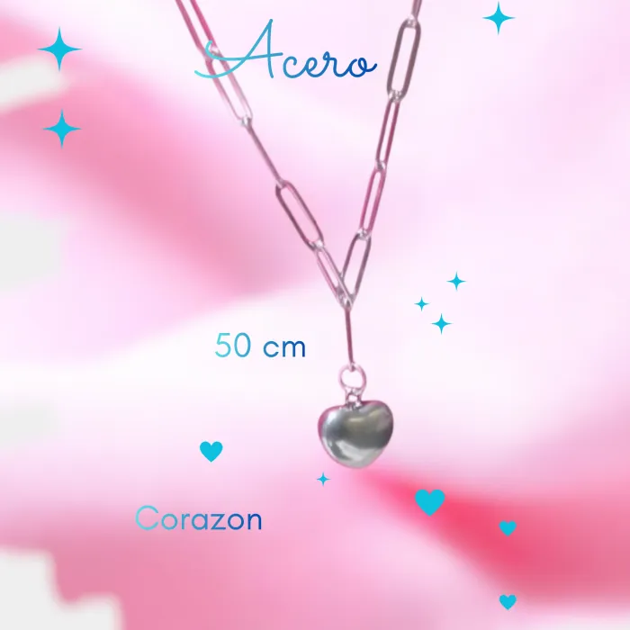 Collar de Acero con Corazón