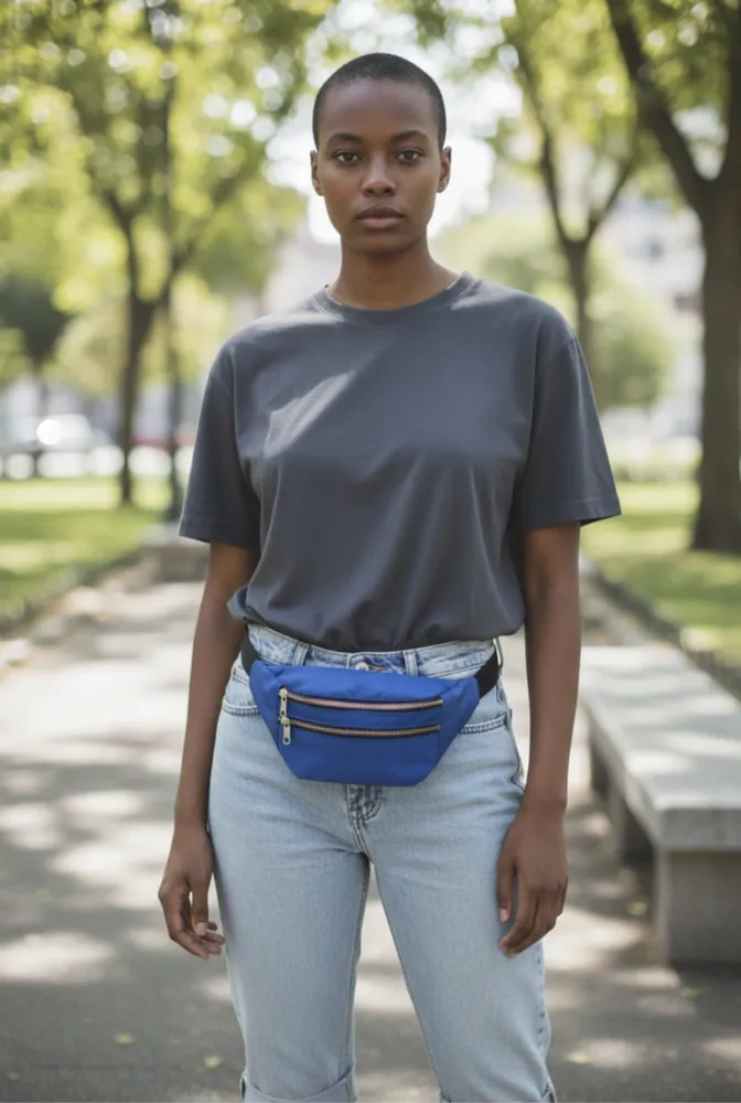 Riñonera Azul Casual