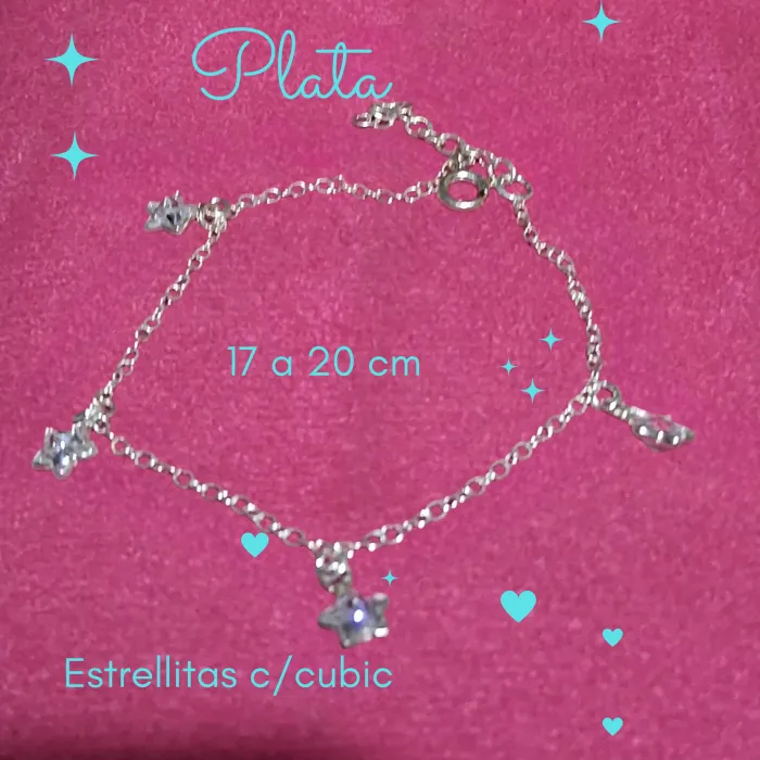 Pulsera de Plata con Estrellitas